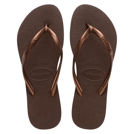 Havaianas Slim Flip Flops Dark Brown