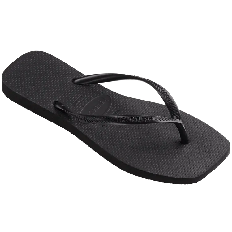 Havaianas Slim Sqaure Flip Flop Sandal in Black
