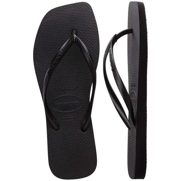 Havaianas Slim Sqaure Flip Flop Sandal in Black