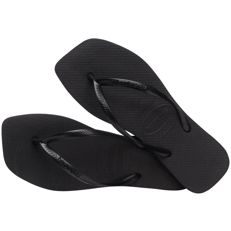 Havaianas Slim Sqaure Flip Flop Sandal in Black