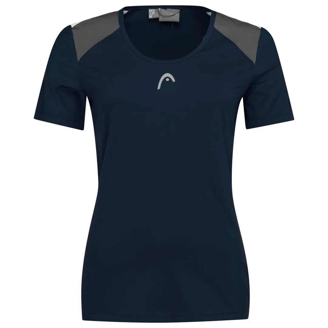 HEAD Womens Club Tech 22 Badminton T-Shirt - Dark Blue