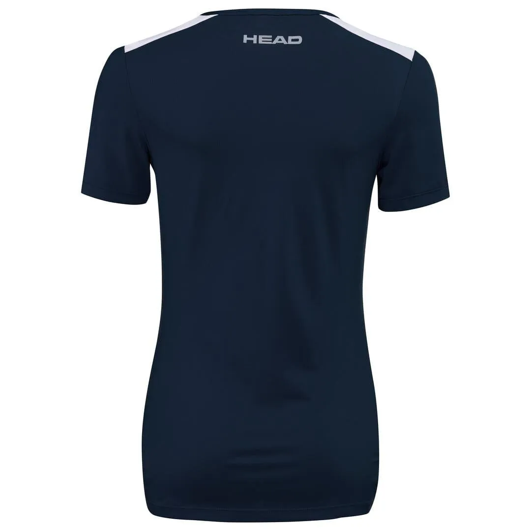 HEAD Womens Club Tech 22 Badminton T-Shirt - Dark Blue