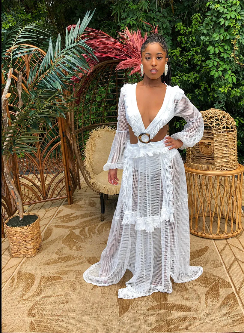 Hello Summer Maxi Dress (WHITE)