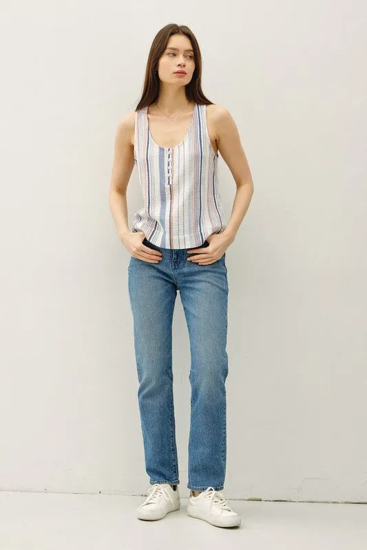 Henley Button Up Tank