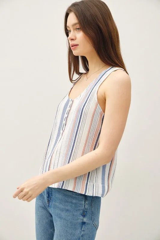Henley Button Up Tank
