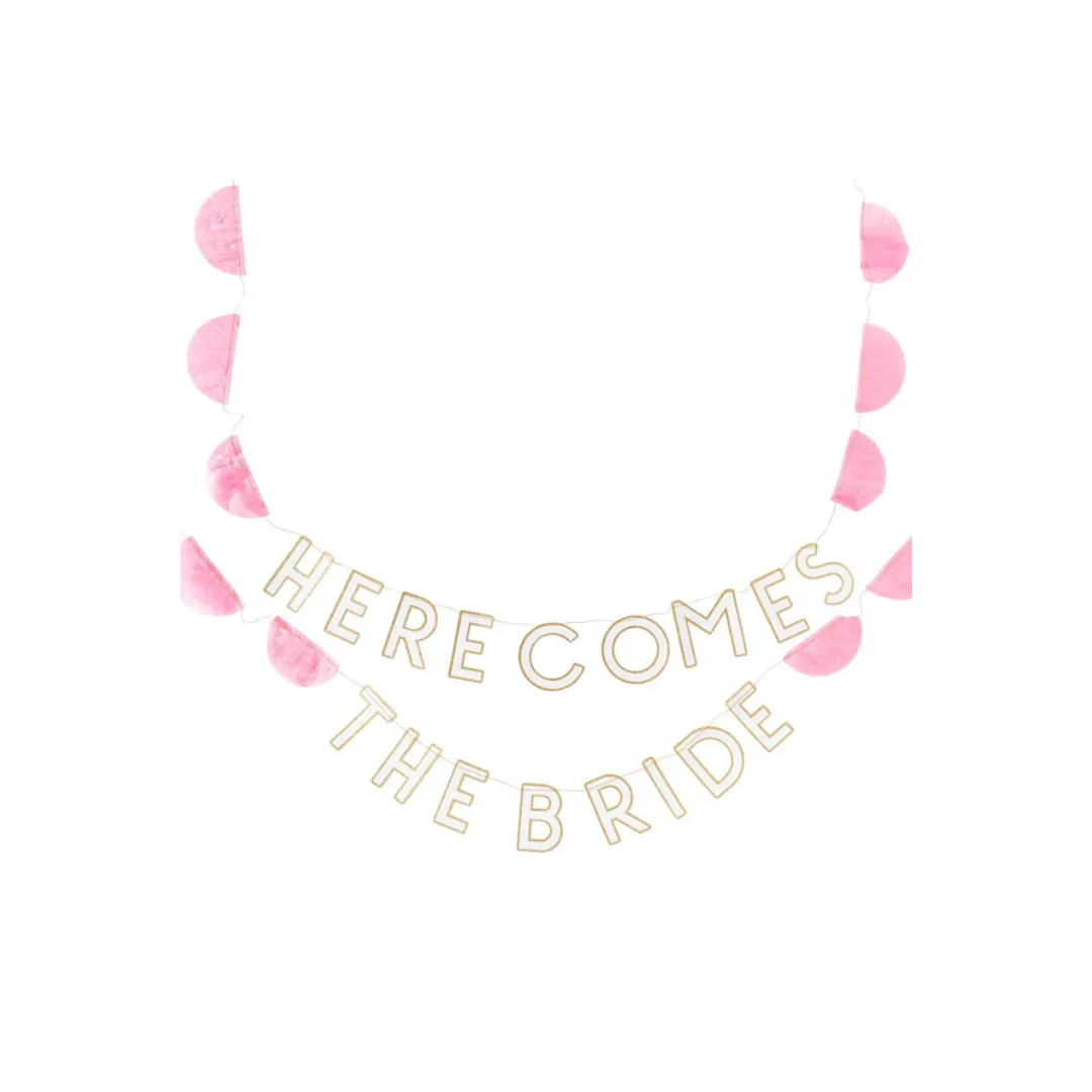 Here Comes The Bride Banner Set
