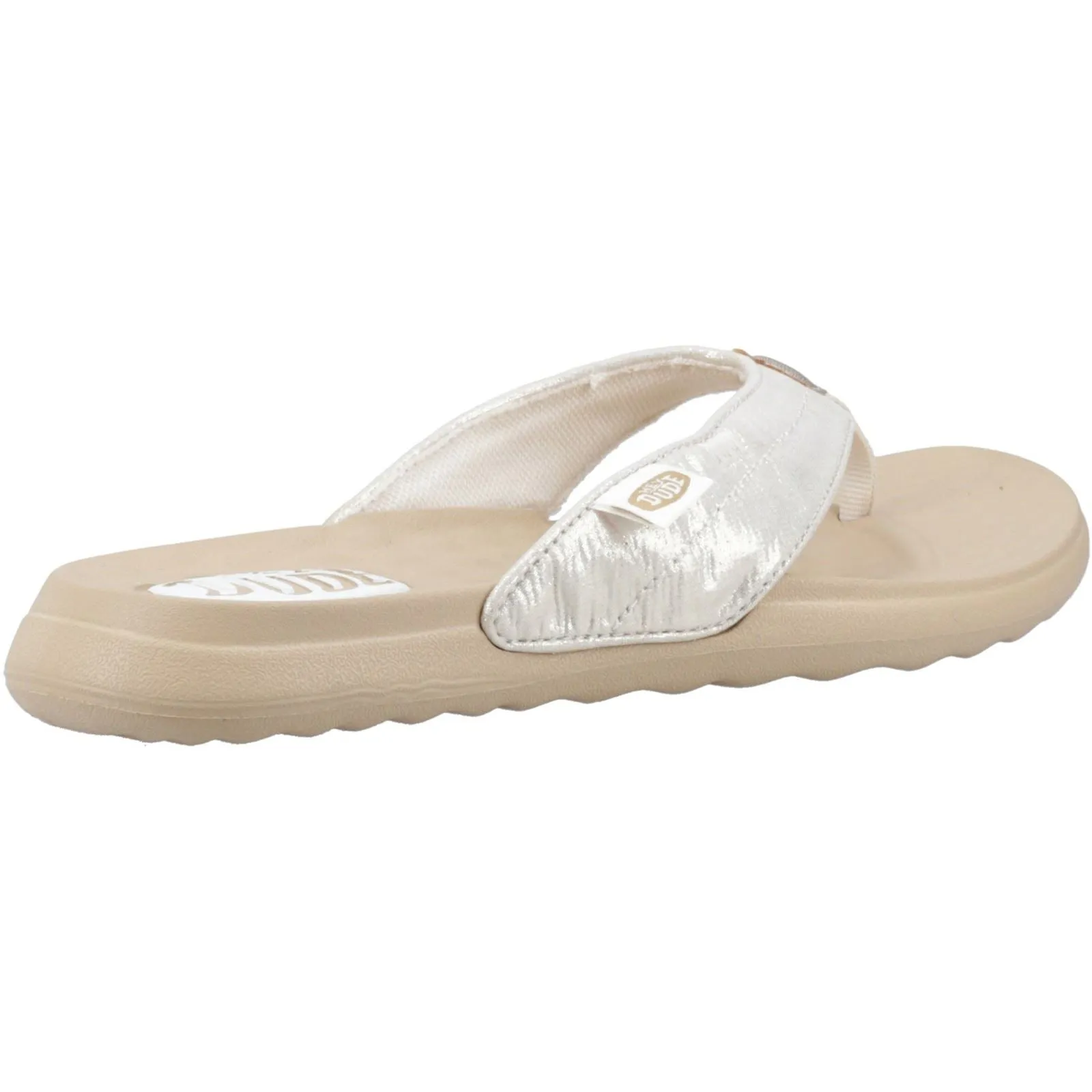 HEYDUDE Christi Flip Classic Polyurethane Women's Gold Sandals