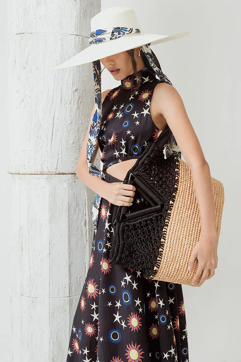 High Neck Cut Out Maxi Dress