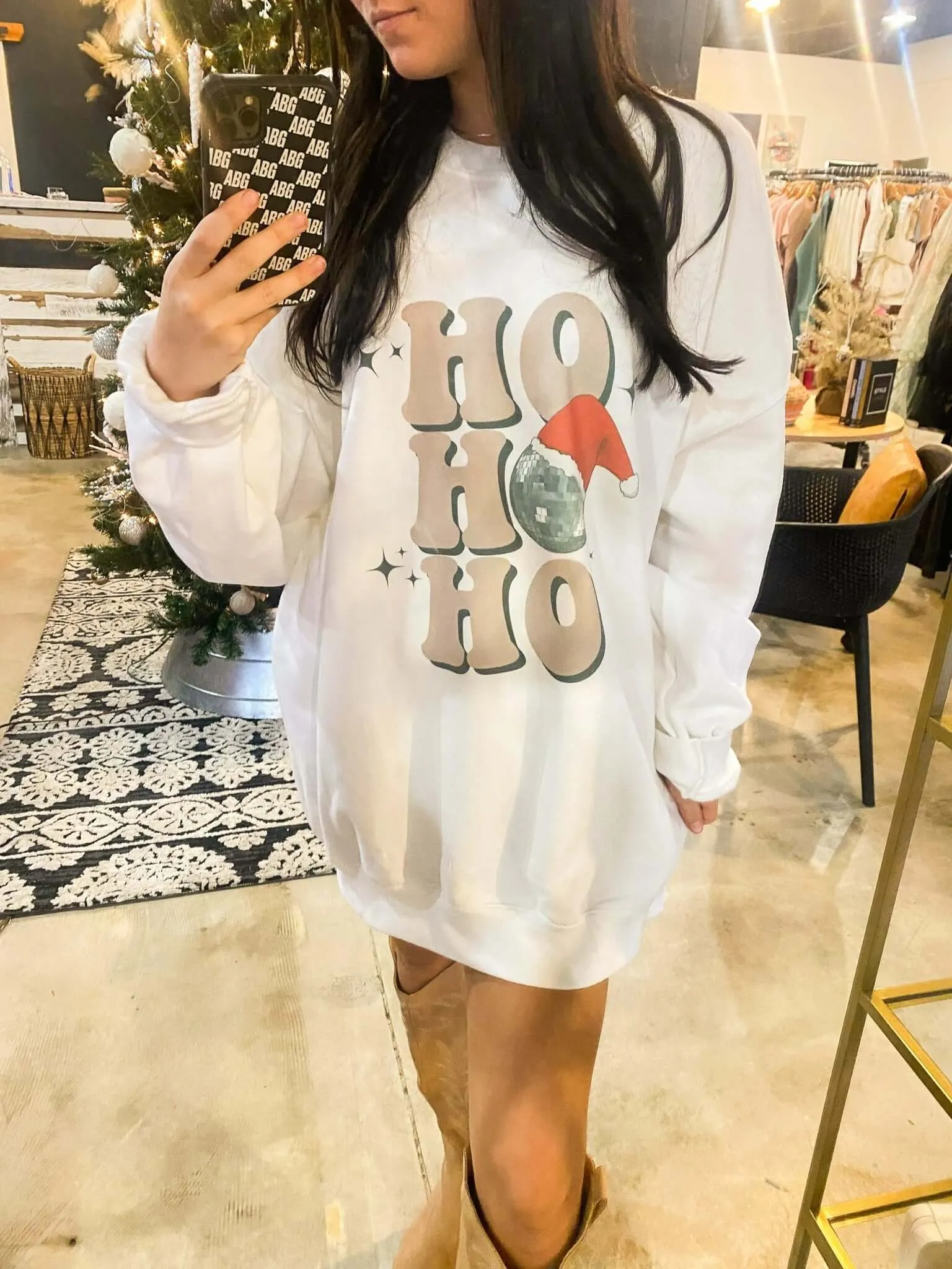 Ho Ho at the Disco Graphic Sweatshirt
