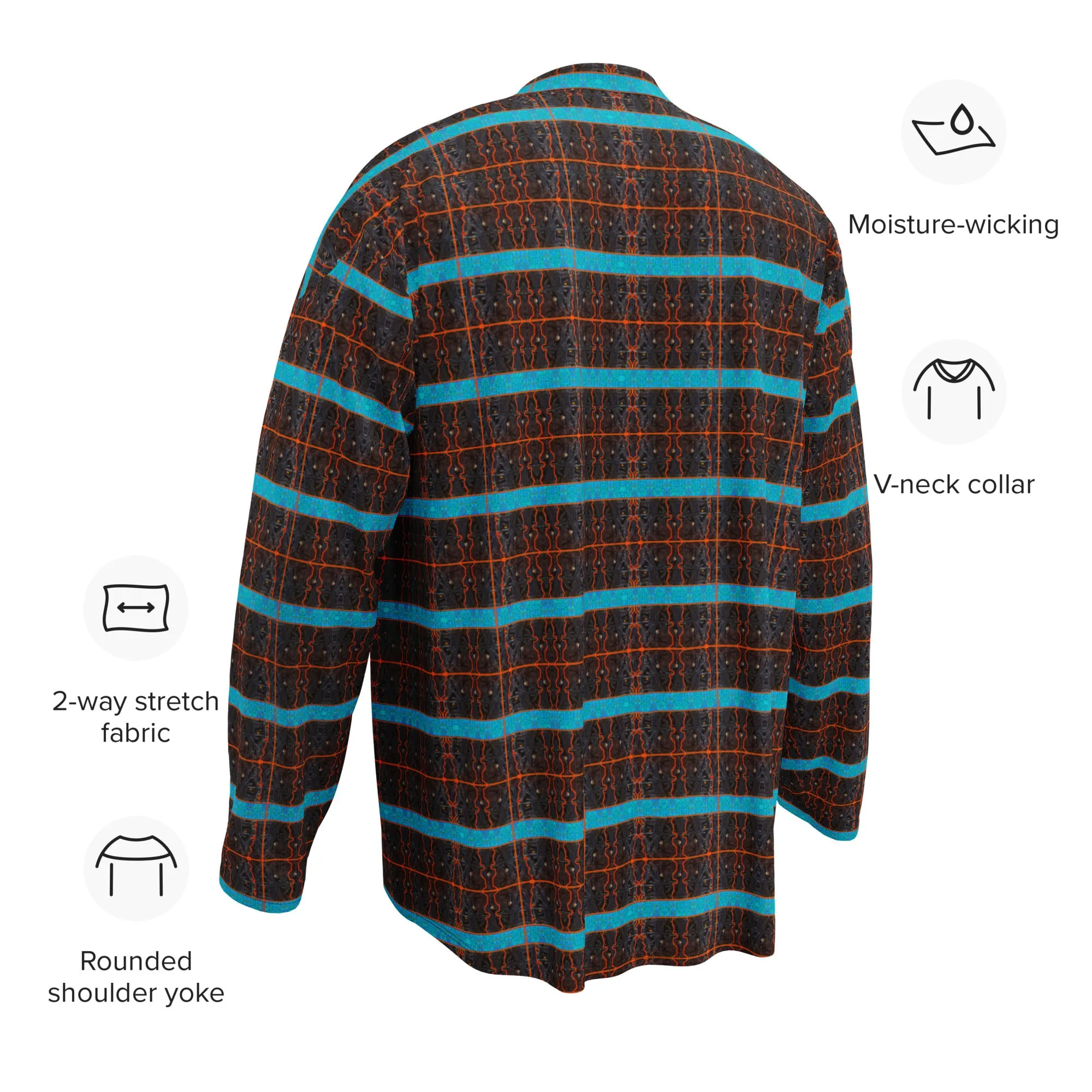 Hockey Jersey (Unisex)(Tree Link Stripe Blue Logo) RJSTH@Fabric#12 RJSTHS2024 RJS