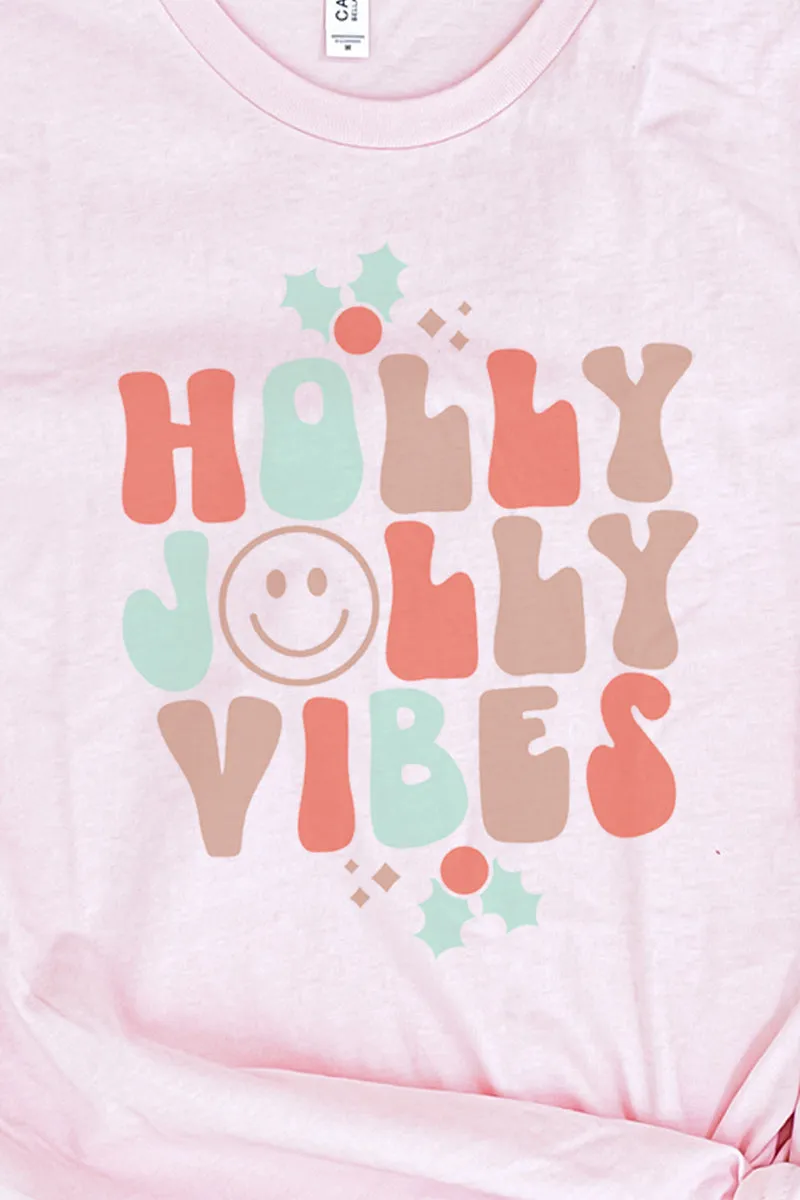 Holly Jolly Vibes Tri-Blend Short Sleeve Tee