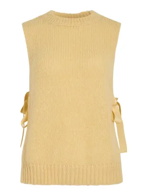 Holly Sleeveless Vest Knit | Pale Banana