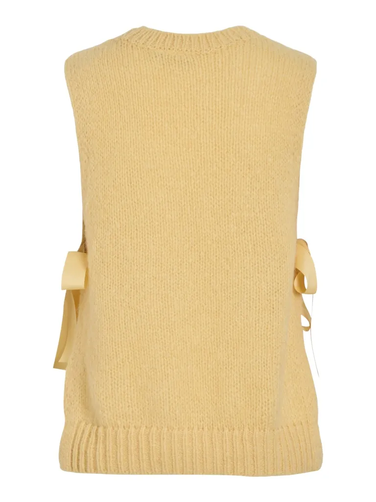 Holly Sleeveless Vest Knit | Pale Banana