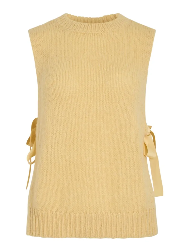 Holly Sleeveless Vest Knit | Pale Banana