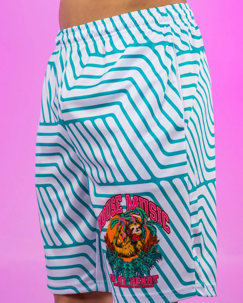House Music In My Heart Sloth Men's Shorts