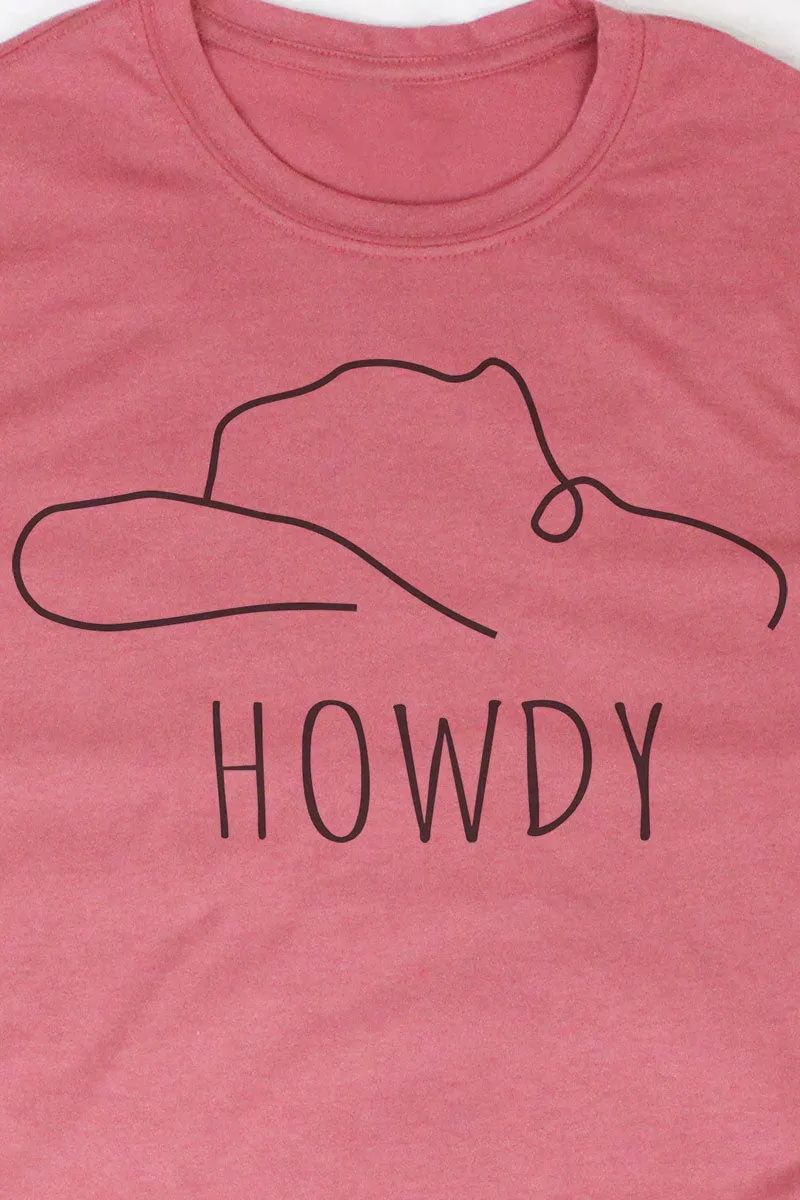 Howdy Cowboy Hat Poly/Cotton Tee