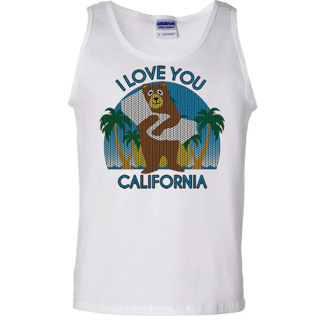 I Love You CA Knit Style Bear Asst Colors Tank Top