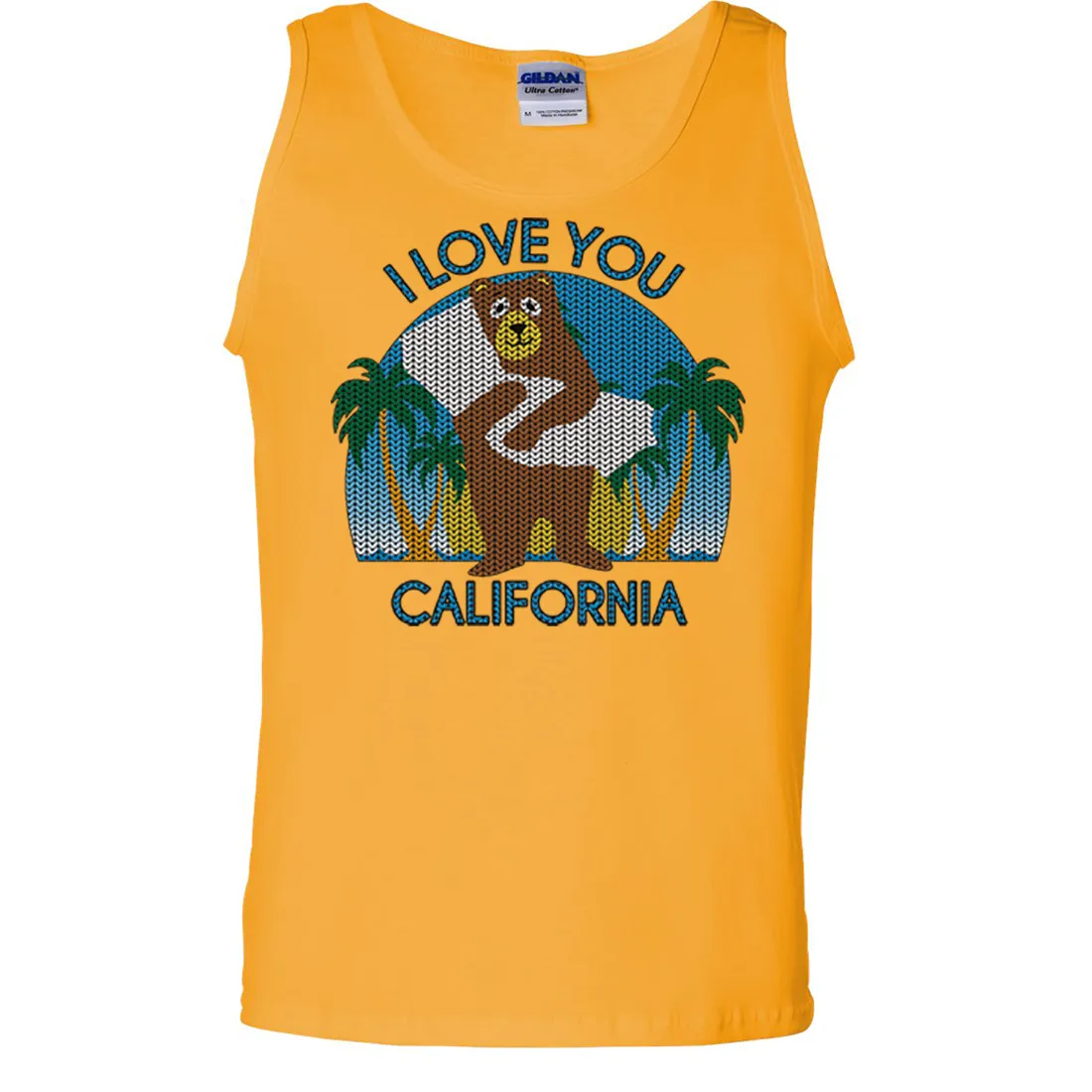 I Love You CA Knit Style Bear Asst Colors Tank Top