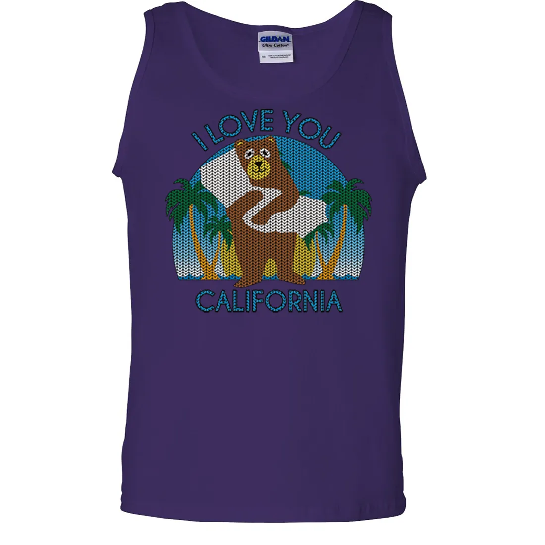 I Love You CA Knit Style Bear Asst Colors Tank Top