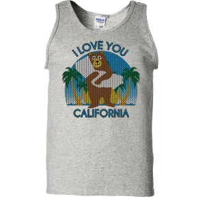 I Love You CA Knit Style Bear Asst Colors Tank Top