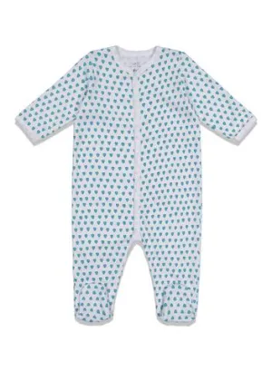 Infant Mint Hearts Footie Pajamas