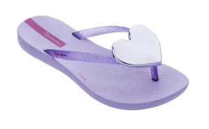 Ipanema Wave Heart Kids Flip Flop - Lilac