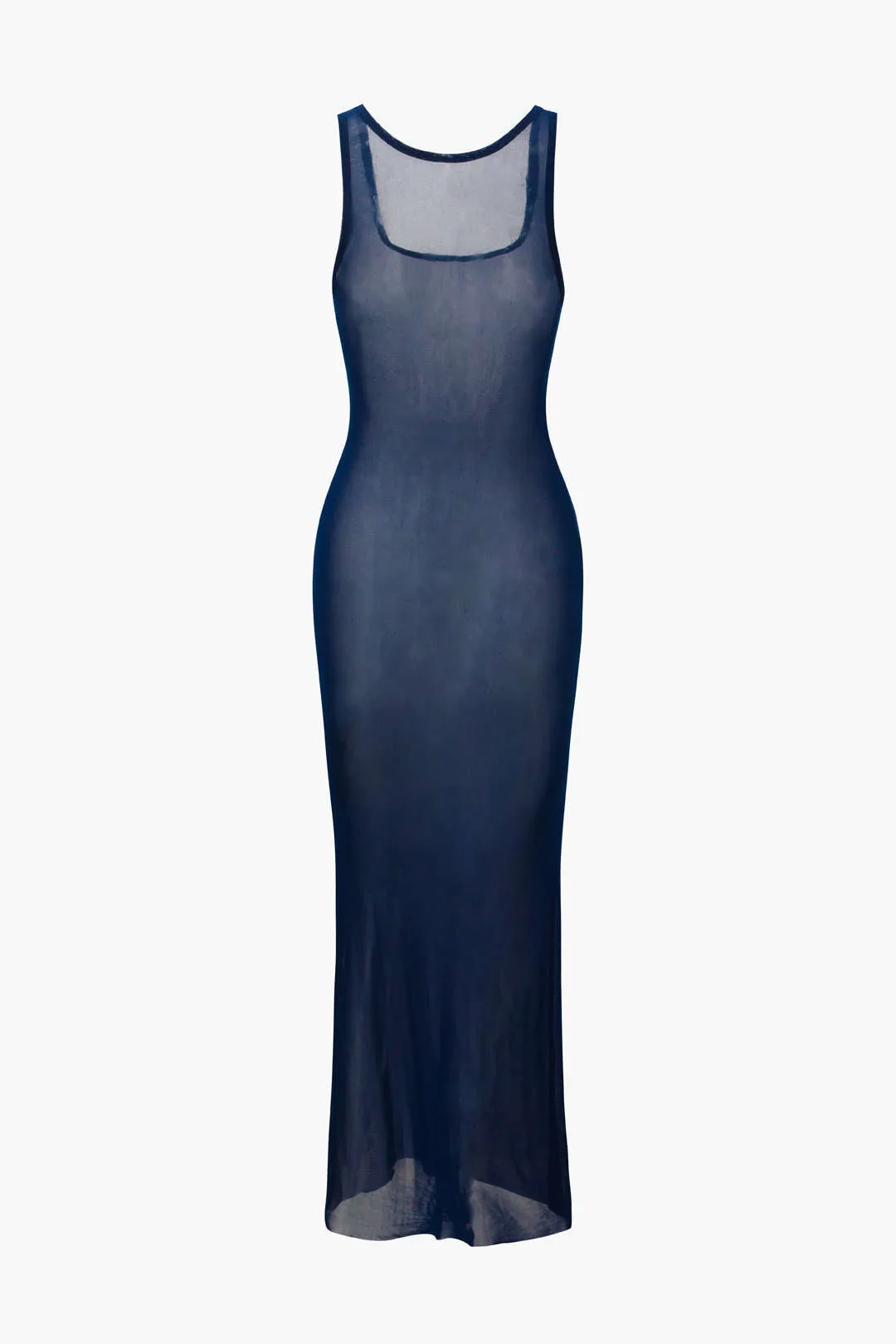 Iridescent Blue Mesh Dress