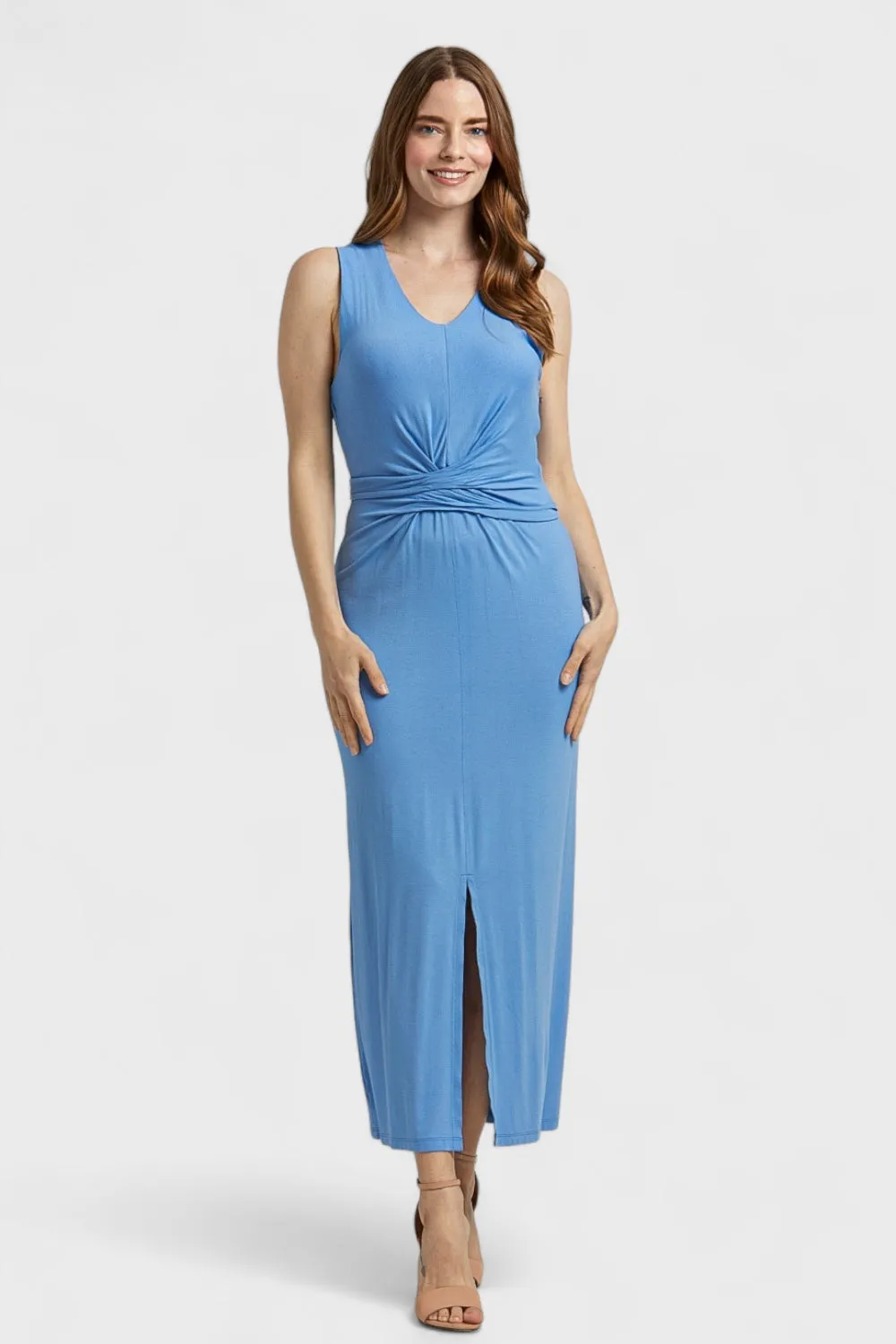 Isabella Red Tie Waist Maxi Dress