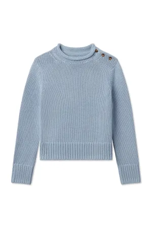 Jane Cotton Sweater in Dusty Blue