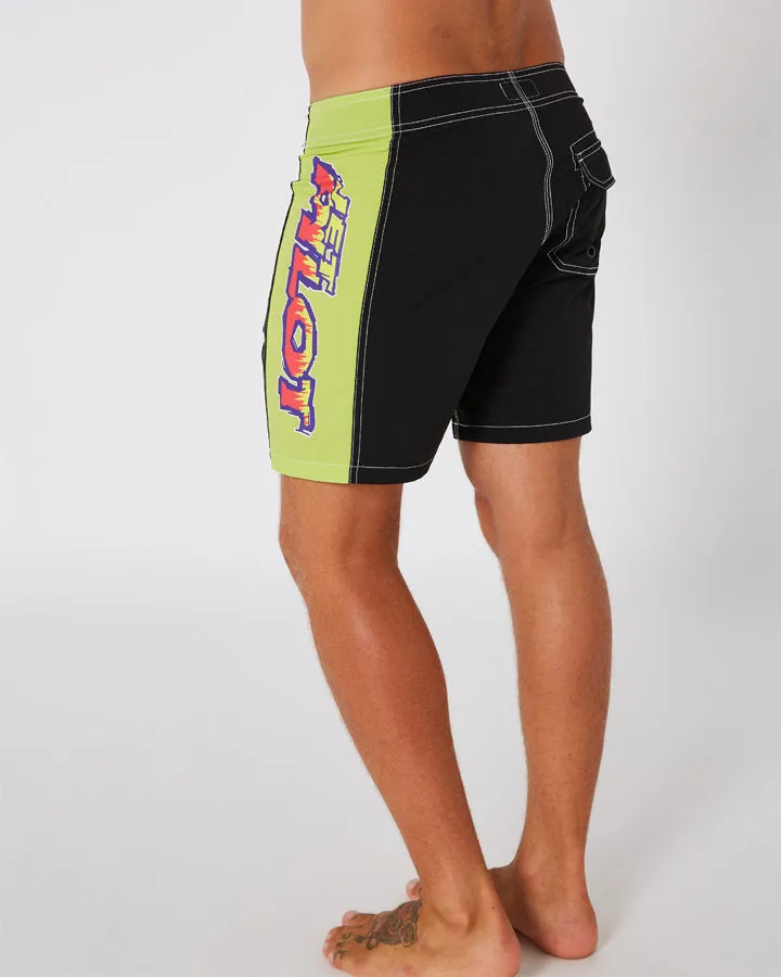 Jetpilot Colour Vision Mens Boardshort - Black/Green