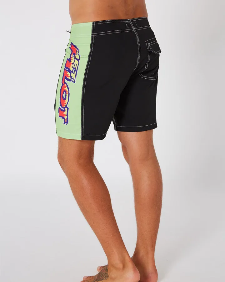 Jetpilot Colour Vision Mens Boardshort - Black/Green