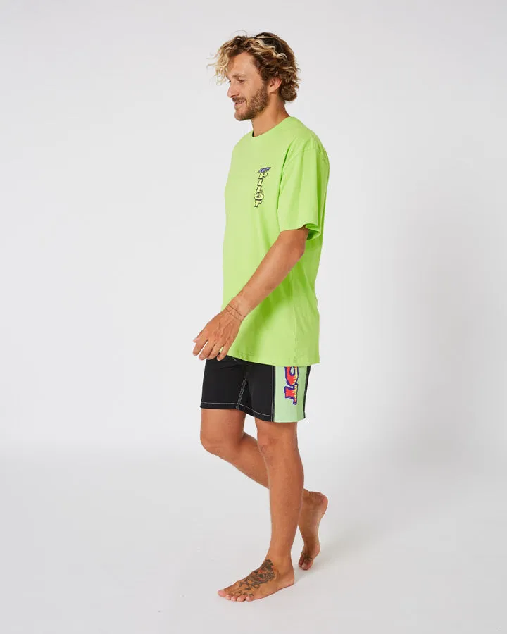 Jetpilot Colour Vision Mens Boardshort - Black/Green