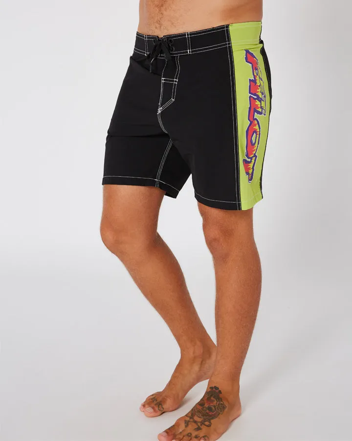 Jetpilot Colour Vision Mens Boardshort - Black/Green