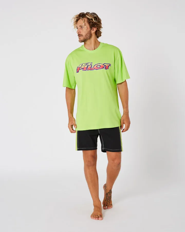 Jetpilot Colour Vision Mens Boardshort - Black/Green