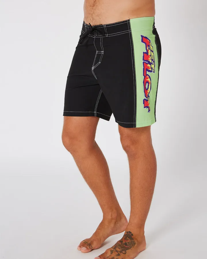 Jetpilot Colour Vision Mens Boardshort - Black/Green