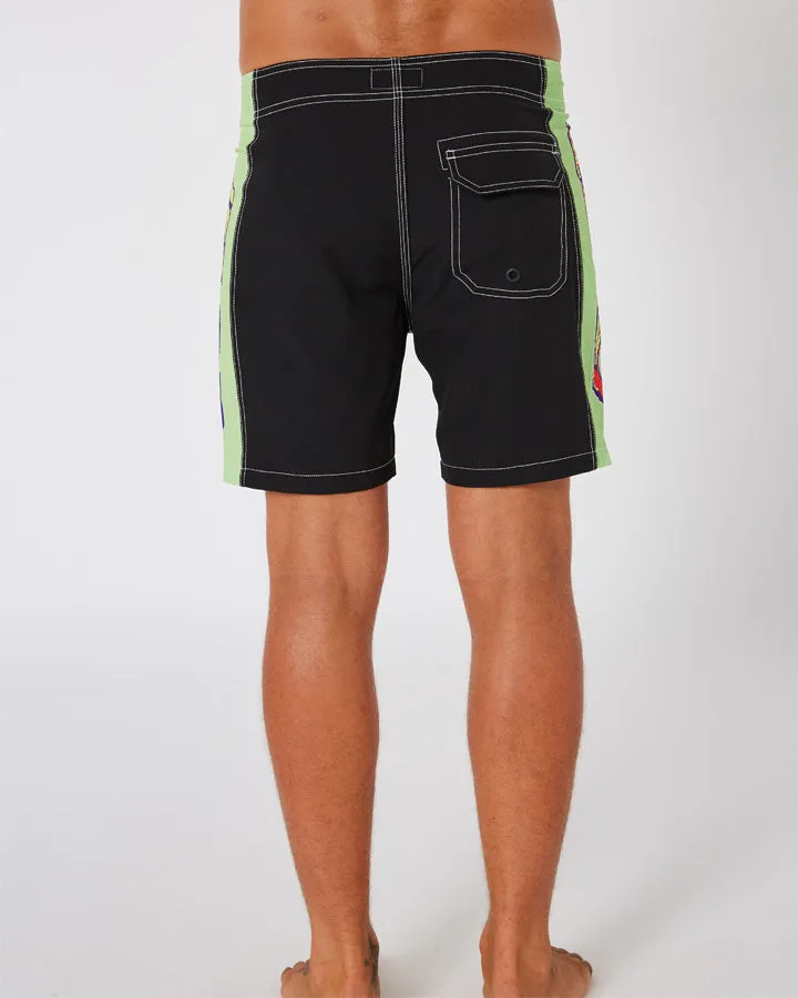 Jetpilot Colour Vision Mens Boardshort - Black/Green