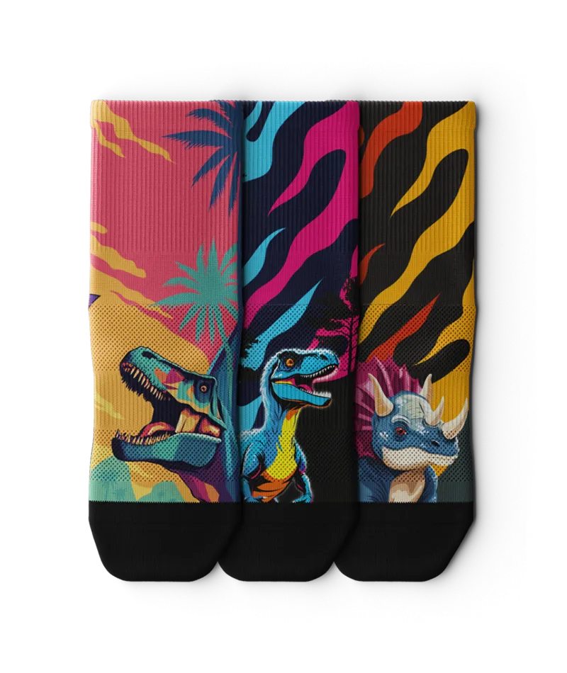 Jurassic Quarter Socks 3-Pack