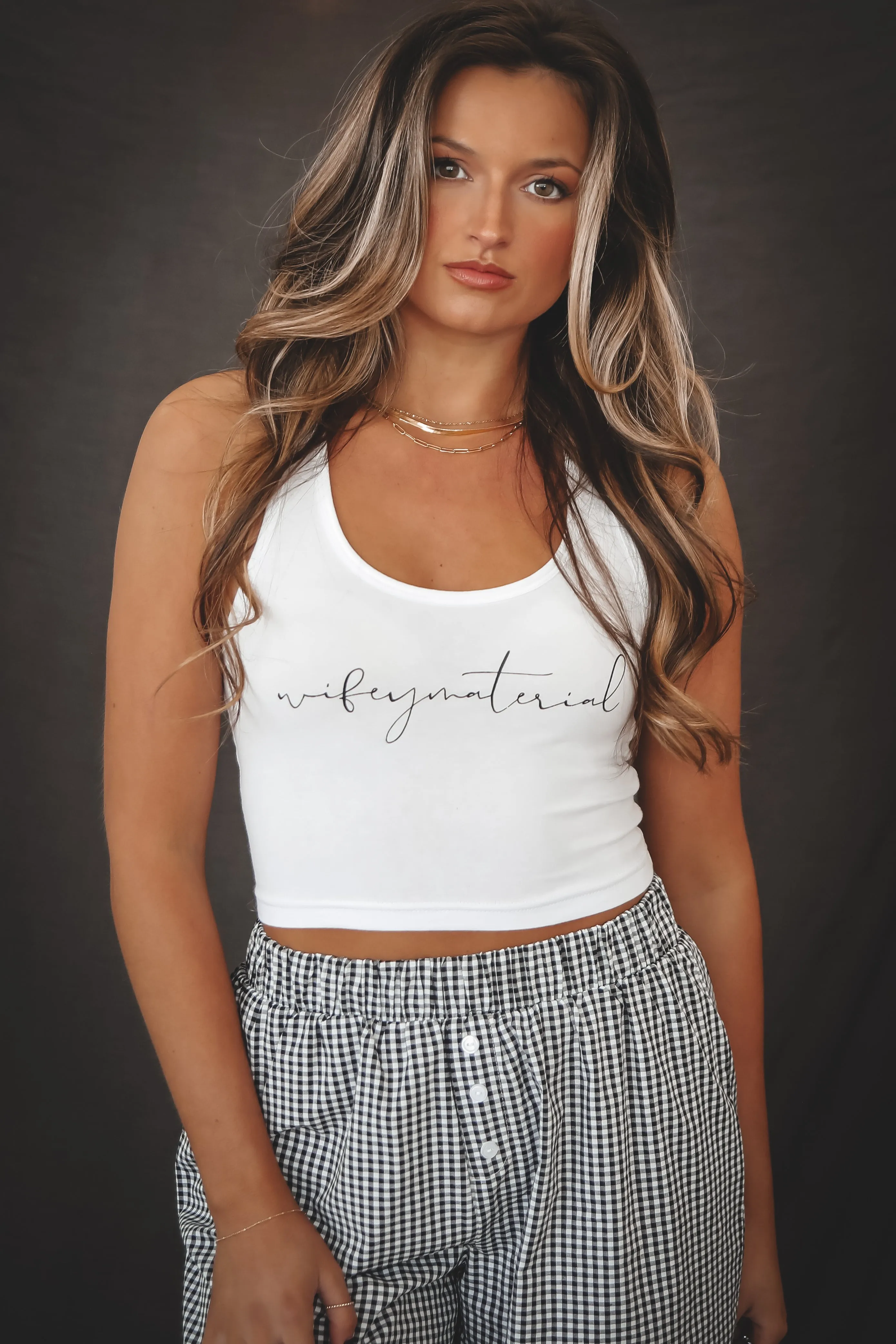 Just Call Me Wifey Graphic Bridal Tanks