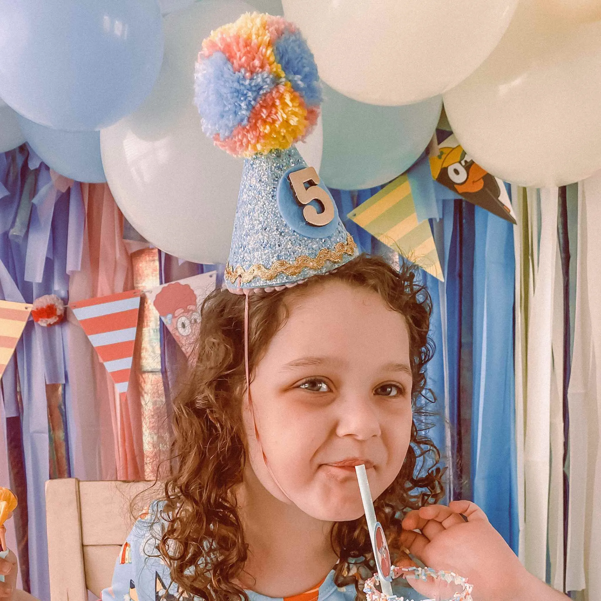 Kaleidoscope Party Hat - Blue