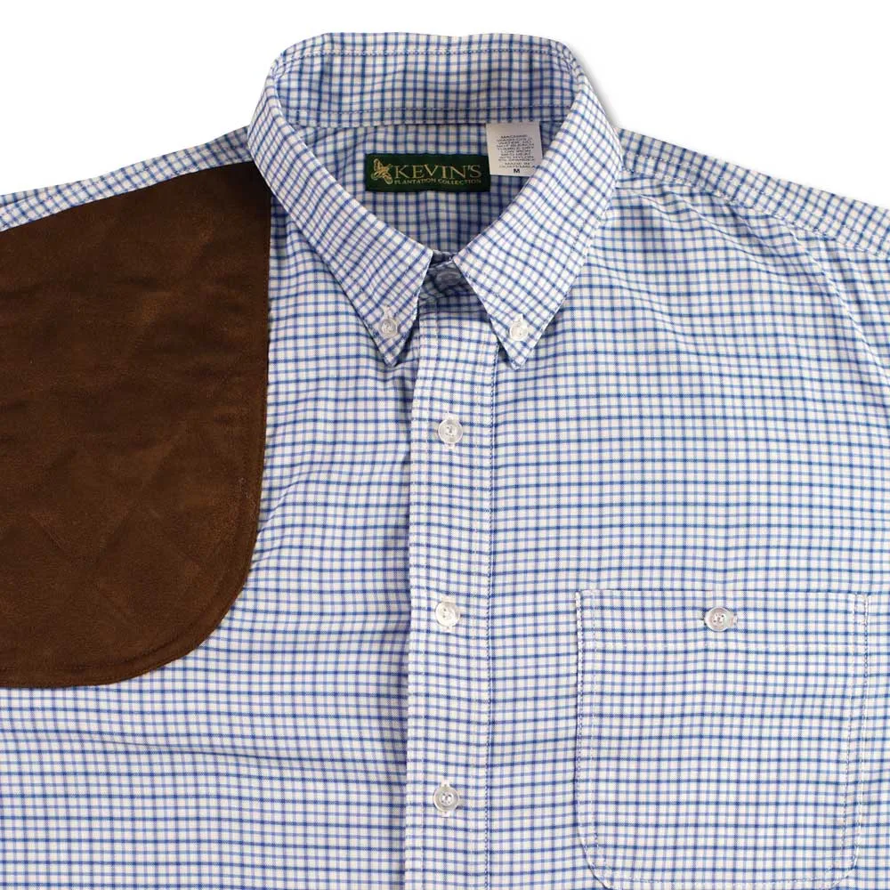 Kevin's Blue Plaid Performance Right Hand Short Sleeve Shooting Shirt