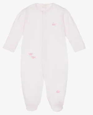 Kissy Kissy: Girls Pink Crabs & Whales Pima Cotton Babygrow