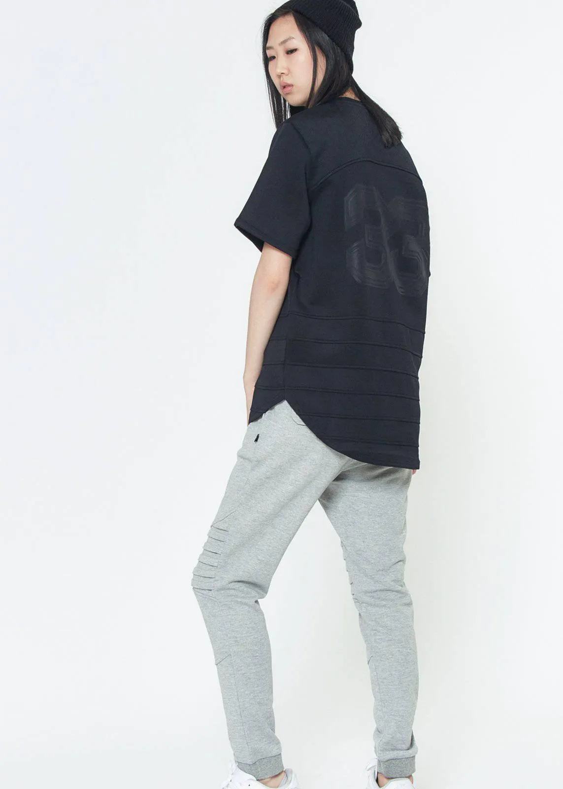 Konus Men's Short Sleeve Tee In Scuba w/ Embossed 33 in Black by Shop at Konus