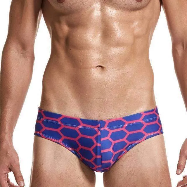 KWAN.Z men's swimsuit 2017 board shorts hexagon swimwear men summer shorts quick dry men's beach shorts maillot de bain homme