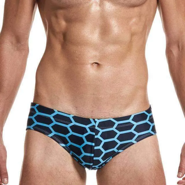 KWAN.Z men's swimsuit 2017 board shorts hexagon swimwear men summer shorts quick dry men's beach shorts maillot de bain homme