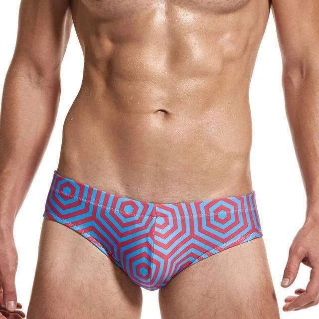 KWAN.Z men's swimsuit 2017 board shorts hexagon swimwear men summer shorts quick dry men's beach shorts maillot de bain homme