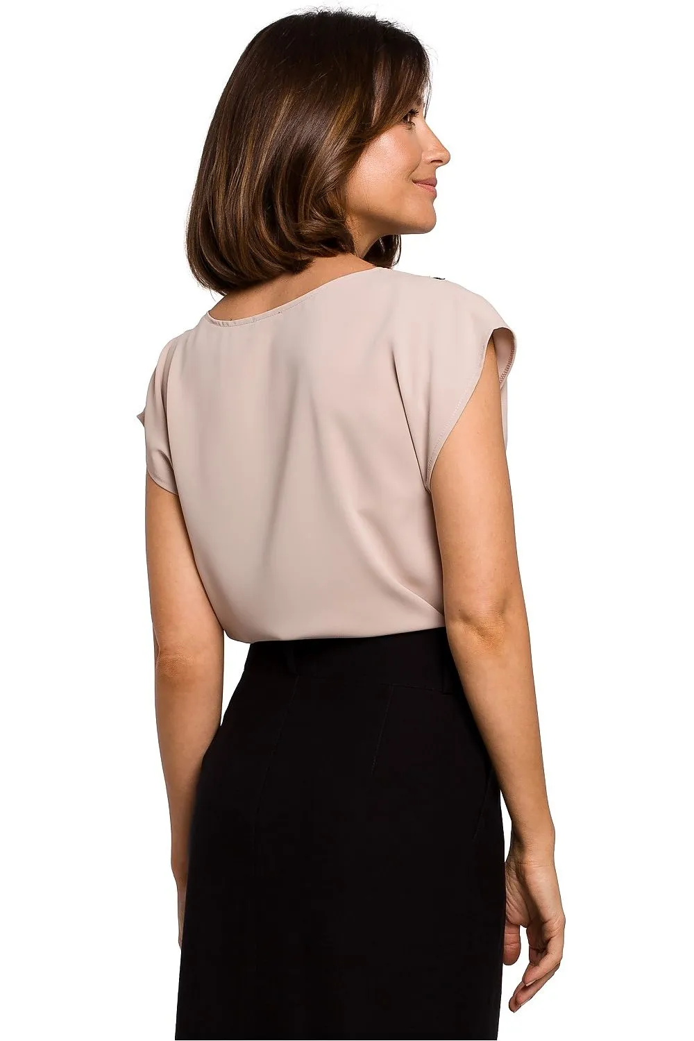 Lace-Trimmed Sleek Blouse