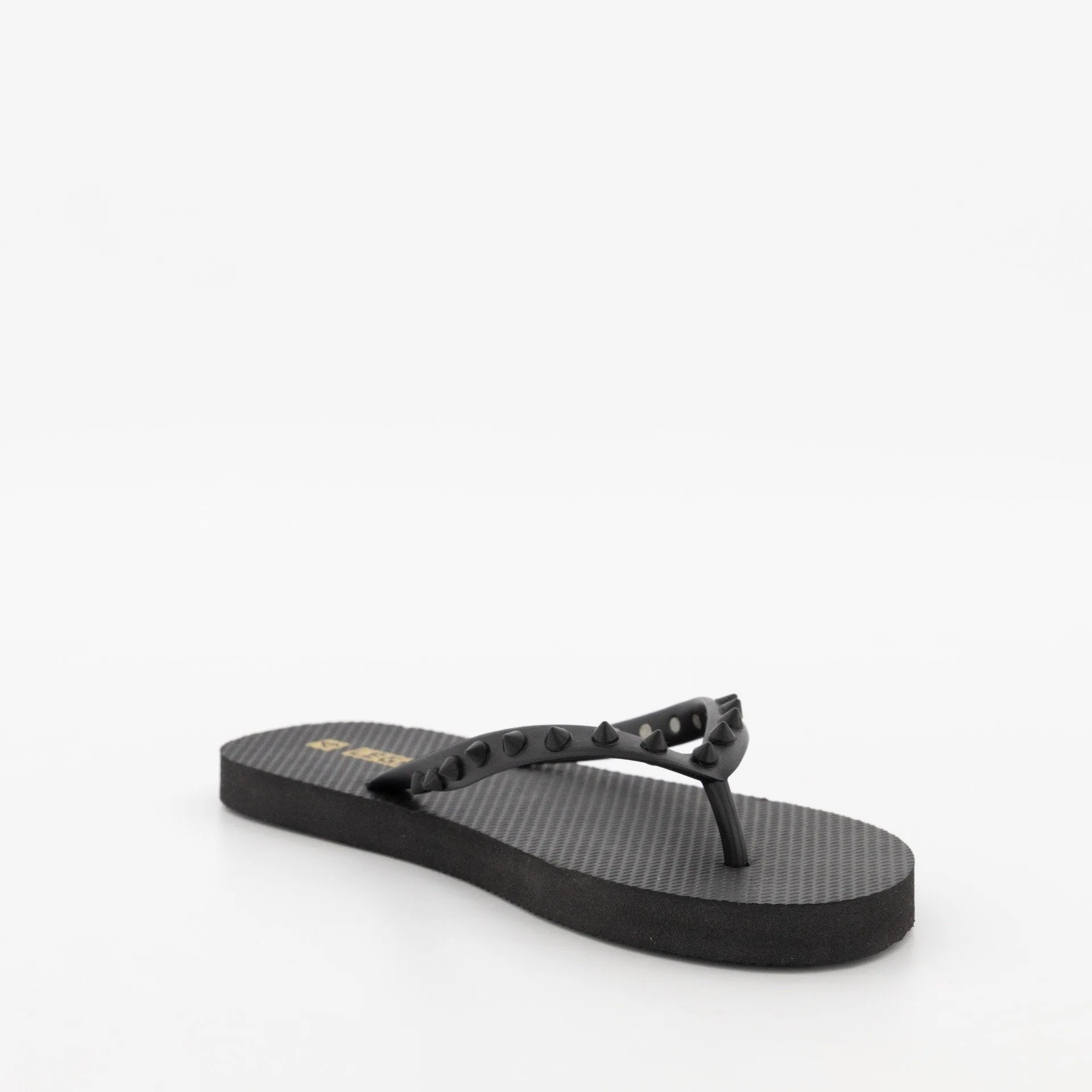 Ladies Eva Studded Flip Flop - Black