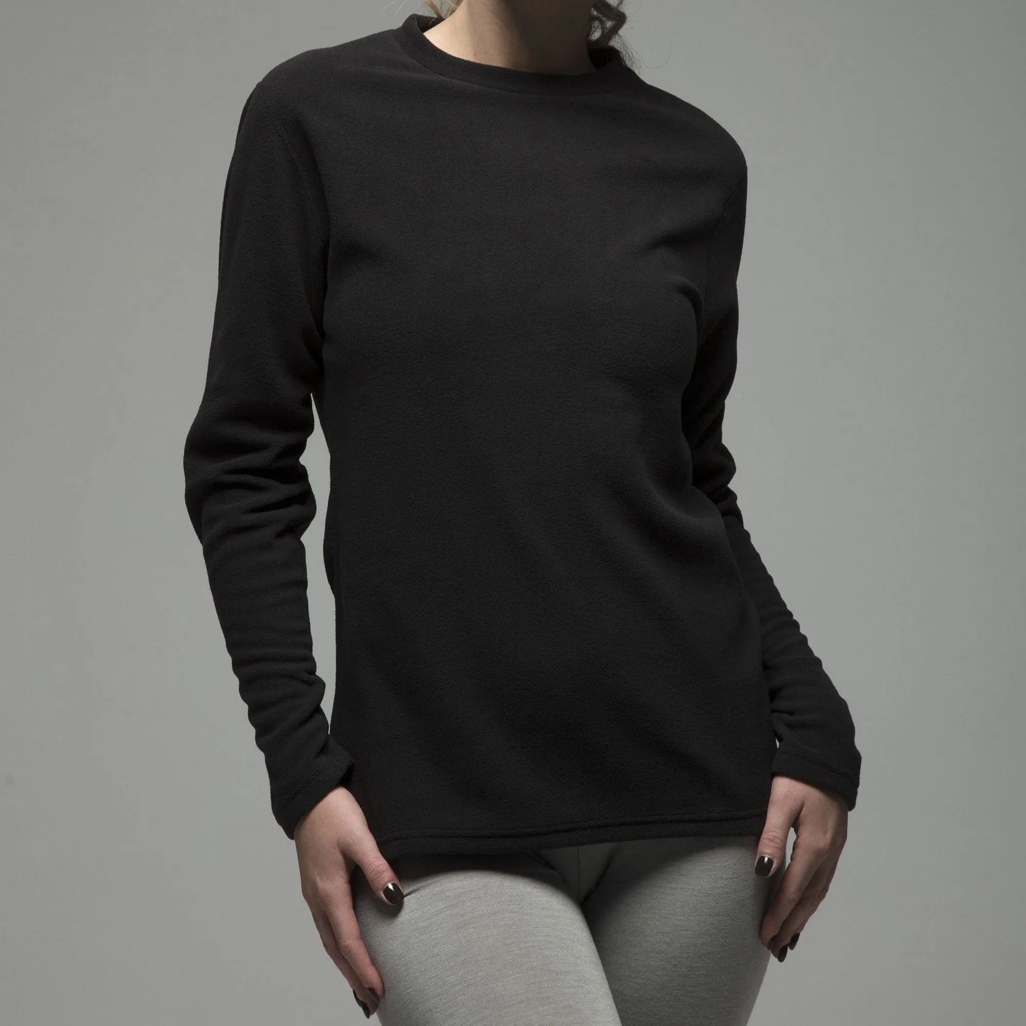 Ladies Fleece Lined Base Layer Thermal Long Sleeve Top