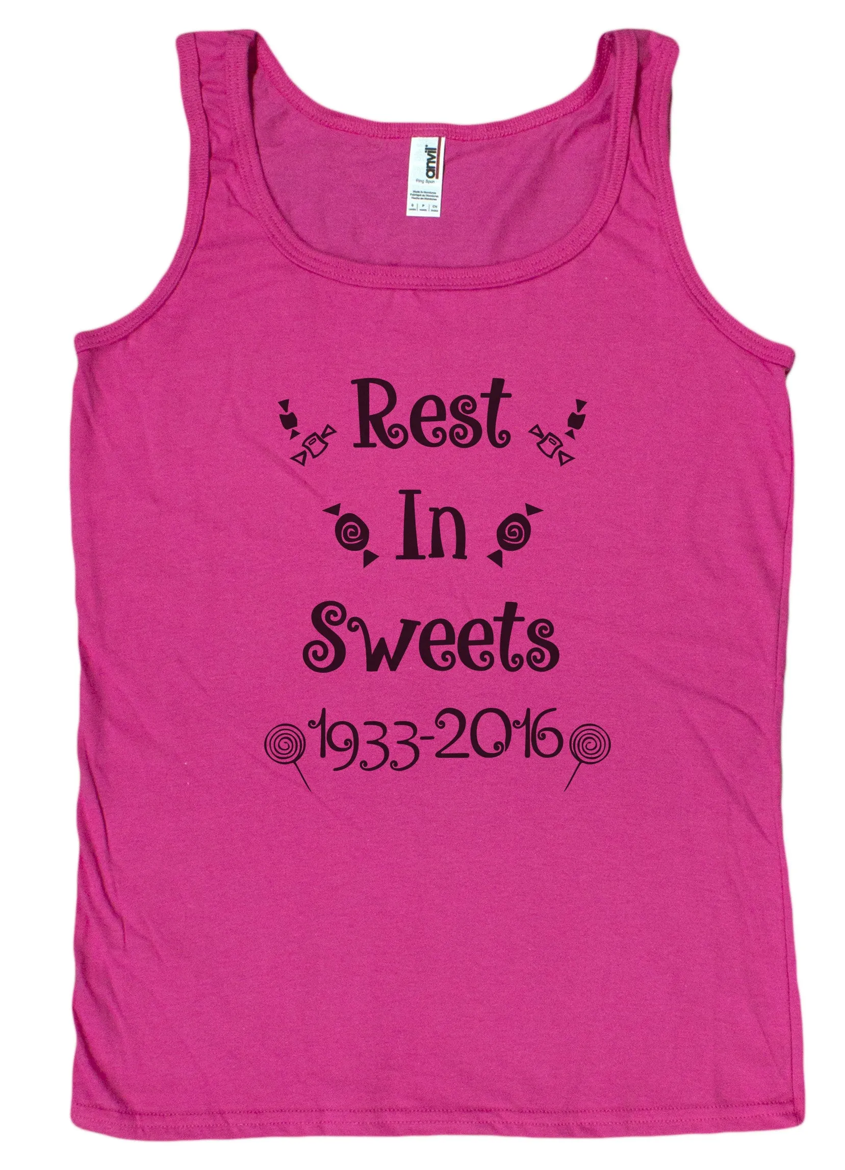 Ladies Gene Wilder Tribute "Rest In Sweets" Loose Fit Tank Top