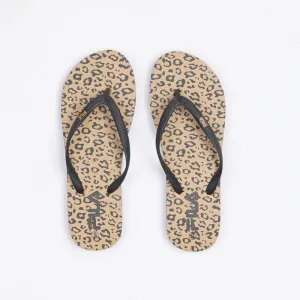 Ladies Nissi Animal Flip Flop - Black